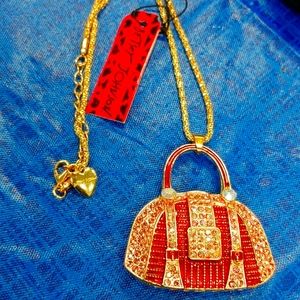 Betsey Johnson Purse Necklace